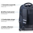 thumbnail image 6 of J World Unisex Sundance 20" Rolling Backpack with Laptop Sleeve for School and Travel, Black, 6 of 7