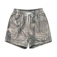 thumbnail image 2 of Men's Maple Leaf Camo Shorts Baggy Drawstring Elastic High Waisted Graphic Workout Sweat Shorts with Pockets Gray M, 2 of 3