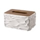thumbnail image 4 of Caja de pañuelos de papel con tapa, dispensador de papel higiénico, accesorios de baño, toalla Blanco, 4 of 9