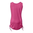 thumbnail image 5 of Falda corta sin mangas con cordón para mujer - Vestido informal de poliéster con bolsillos laterales, S-XXL, 5 of 5