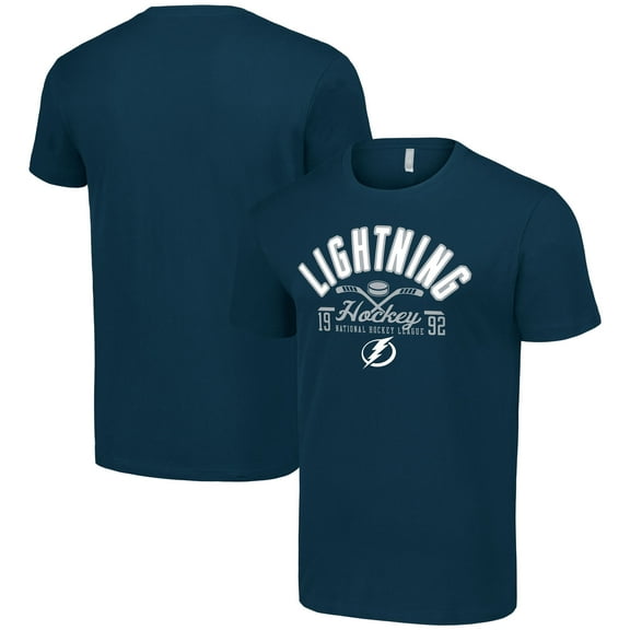 Men's Starter  Navy Tampa Bay Lightning Half Puck T-Shirt