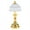 Gold pillar white cover, variant on ZUARFY 1:12 Dollhouse Miniature Furniture Umbrella Lampshade Table Lamp Light Model Kids Pretend Play Toy