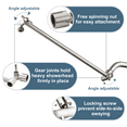 BRIGHT SHOWERS 15 Inch Extra Long Shower Head Extension Arm, Solid