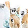 thumbnail image 3 of Watercolor Bunny Blackout Curtains 55W x 72/84L Living Room Bedroom Curtains Heat Insulation and Sun Protection 2-Pack, 3 of 6