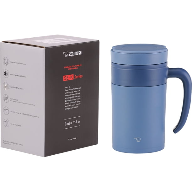 Zojirushi 16oz Stainless Tea Tumbler With Infuser & Handle | Vacuum Insulated, Leak-Proof, Off-White