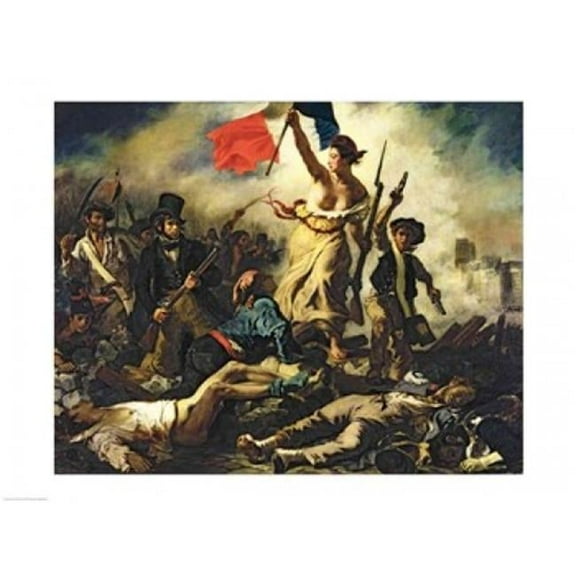 Liberty Leading The People 28 July 1830 Poster Print by Eugene Delacroix - 24 x 18 in.