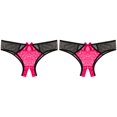 thumbnail image 1 of (2-Pack) 2025 Low Women's Briefs Underpants Rhinestone for Women Set Crotch Lace Openy Fishnet Dress for Women U, 1 of 4