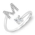 thumbnail image 1 of Anillo Ajustable Letra M Inicial Plata Fina .925 Joyería, 1 of 4