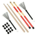 thumbnail image 2 of Brosses à Tambour, Accessoires de Tambour Apparence Vive Texture Délicate Tête de Brosse à Rouleau Rétractable Érable 5A Baguettes pour Instruments de Musique, 2 of 7