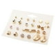 thumbnail image 1 of 12 pares de aretes de de cristal con forma de estrella para damas y niñas Yuyangstore Set de aretes de fruta, 1 of 7