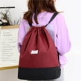 thumbnail image 3 of pitrice Drawstring Backpack Daypack Waterproof Gymsack Sports Gym Bag Pouch Backpack with Inner Zipper Pocket for Women Men, 3 of 9