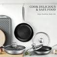 thumbnail image 4 of Innerwell 11 inch Stainless Steel Nonstick Saute Pan with Lid Omelet Pan for Gas Electric Induction Ceramic Stoves, 4 of 8