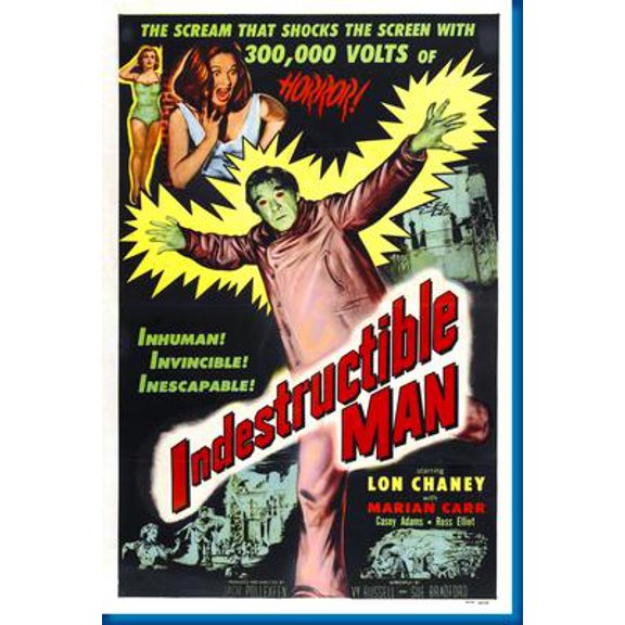 Indestructible Man Movie Poster Reprint 27Inx40In for any room 27x40 Square Adults Poster Time