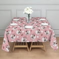 thumbnail image 3 of Pink Cow Strawberry Hat Pattern Square Tablecloth,Waterproof Square Table Cover,Wipeable Spillproof Washable Table Cover for Home Kitchen Party Decor 42"X42"(107x107cm), 3 of 6