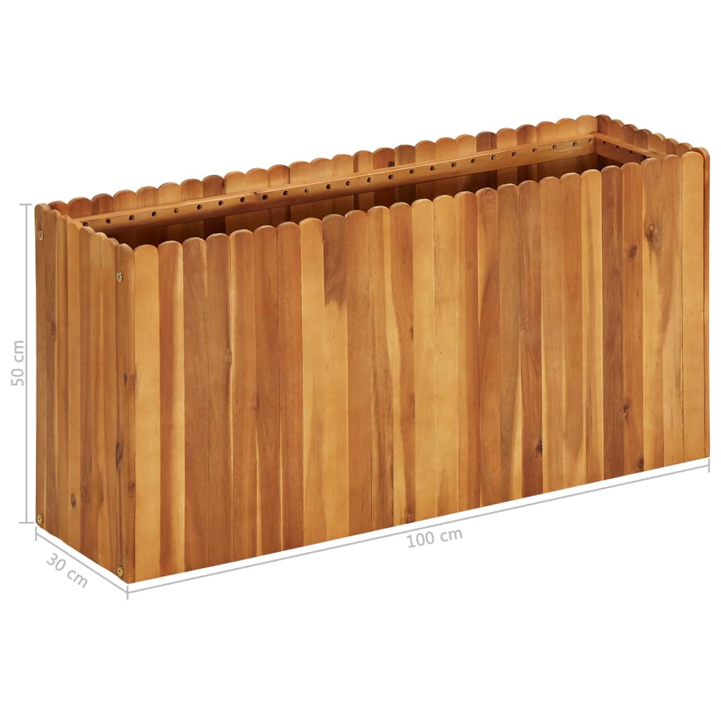 Kepooman Outdoor Garden Bed, Solid Wood Raised Planter Box for Home, 39.3" x 11.8" x 19.6" Kepooman Outdoor Garden Bed, Solid Wood Raised Planter Box for Home, 39.3" x 11.8" x 19.6"
