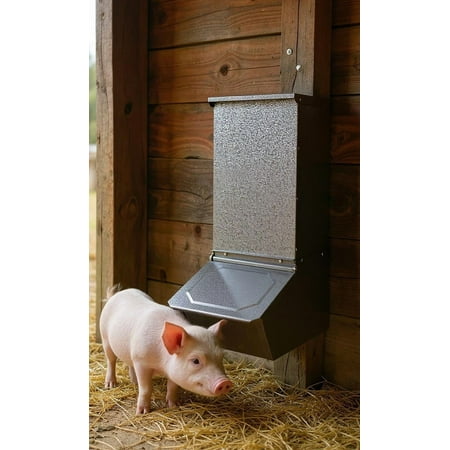 Miller Mfg Co Inc Single Door Hog Feeder- Gray 50 PounHGFS