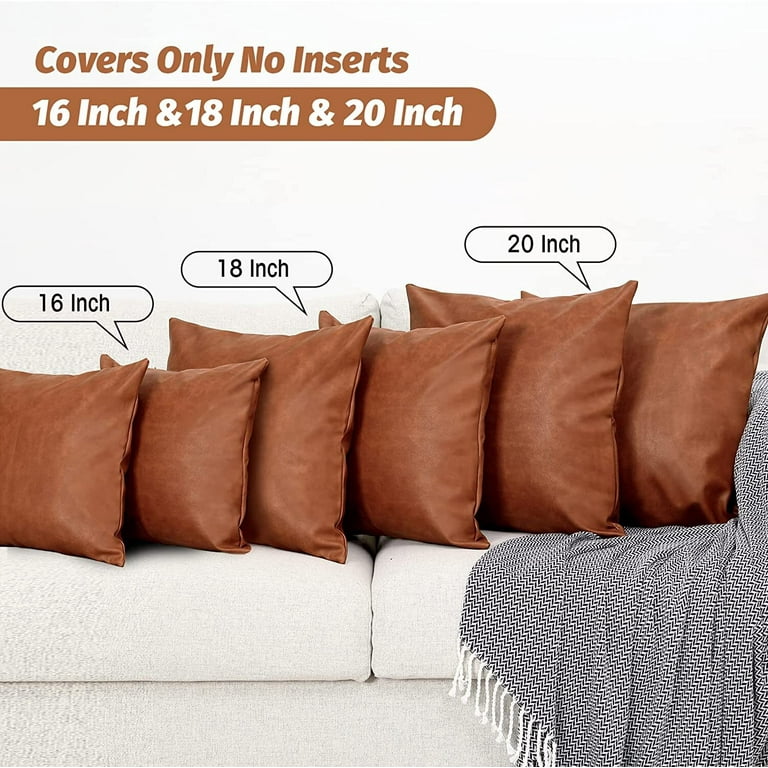Leather pillow cheap cases