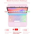thumbnail image 3 of Funda de Teclado con Panel Táctil Retroiluminado Arcoíris Rosa para Samsung Tab S10 Lite/S10 FE/S9 FE 10.9" / S9 11", 3 of 9