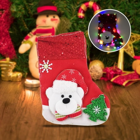 

Christmas Eve LED Mixed Color Luminous Candy Socks Store Mall Decorated With Christmas Tree Decorations Gift on Clearance