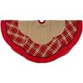 thumbnail image 3 of Northlight 48" Burlap and Red Plaid Christmas Tree Skirt, 3 of 5