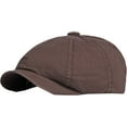 thumbnail image 5 of CoCopeaunts Newsboy Hats for Men Solid Plain Beret Adjustable Octagonal Newsboy Cap Unisex Vintage Artist Painter Beret Hat, 5 of 7