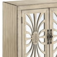 thumbnail image 6 of Gzxs Vintage Buffet Cabinet with 2 Mirrored Carved Doors, Accent Console Cupboard for Entryway, Bedroom, Living Room, 28"L x 15"W x 32"H (Antique White), 6 of 8