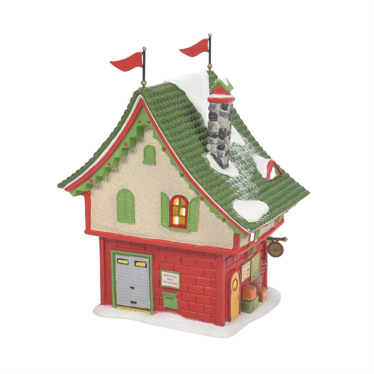 Enesco North Pole Village Jacques Jack in The Box Shop Light Building