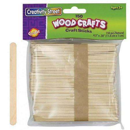 UPC: 0194629003075 | Pacon CK-367501-12 Creativity Street Craft Sticks Natural Color – 150 Per Pack – Pack of 12