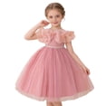 thumbnail image 2 of DAETIROS Girls Pink Tulle Dress Ruffle Flower Girl Birthday Party Tutu Princess Gown with Beaded Waist Soft Formal for Wedding Holiday Sizes 4-12,Size 14-15T, 2 of 8
