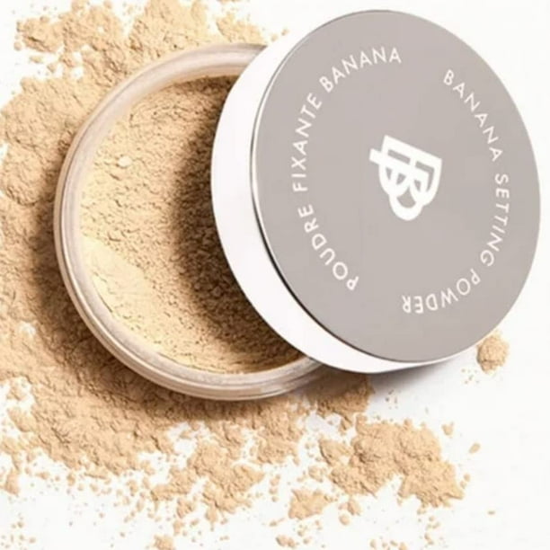 Bellapierre XL Polvo fijador de plátano | Polvo ligero corrector de color con protección de maquillaje durante todo el día | Elimina las manchas y las ojeras | Sin talco | Tinte mate - Medio - 1 Oz