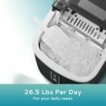 thumbnail image 2 of Compact Ice Maker - 26lbs Daily, 9 Cubes in 6 Mins, Self-Cleaning - Includes Basket & Scoop - Ideal for Kitchen, Camping & RV - Sleek Black, 2 of 9