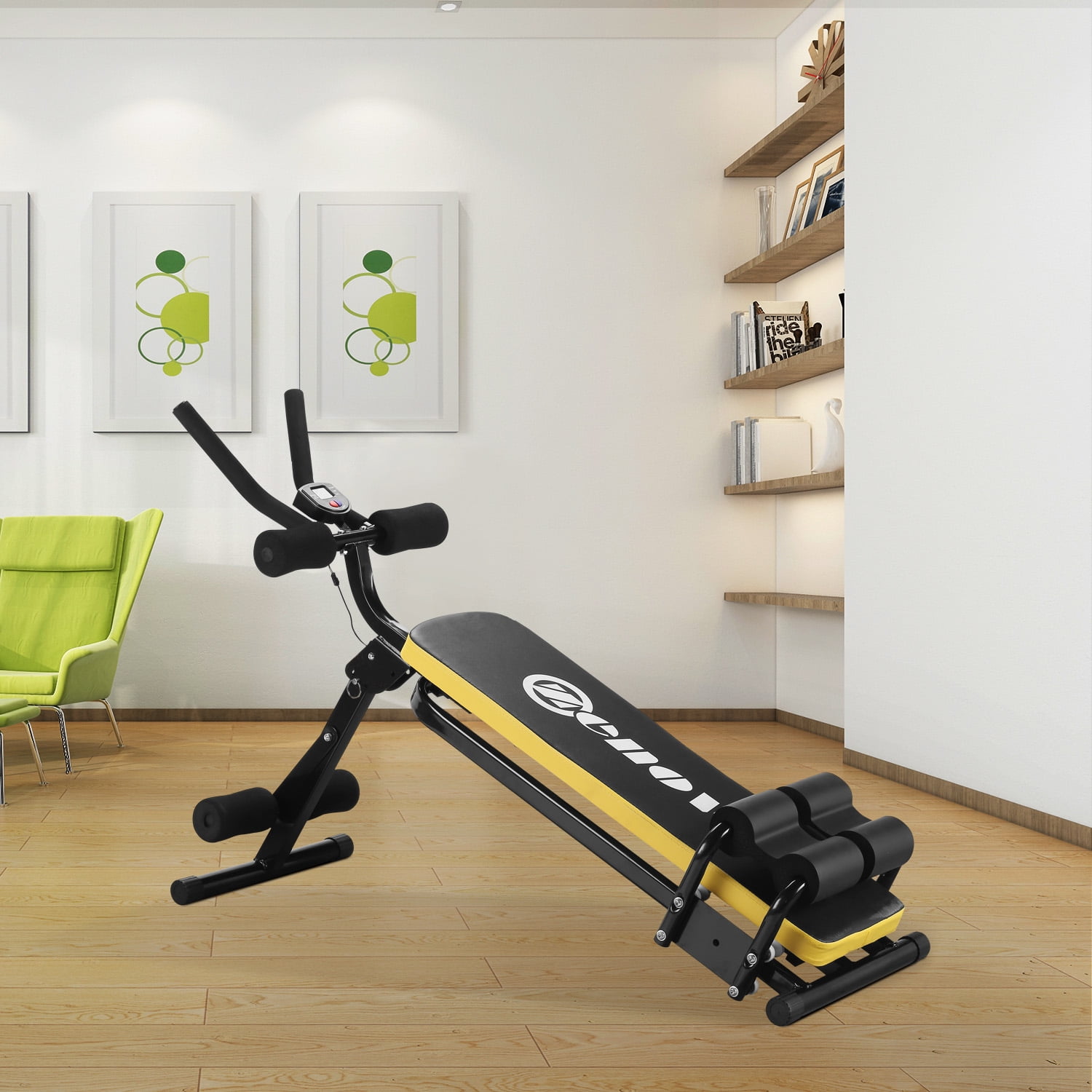 yellow workout machine