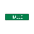 thumbnail image 1 of Halle Girls Children Name Letter Printed Label Indoor Outdoor Wall Plaque Decoration Aluminum Sign 4"x13.5", 1 of 1