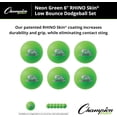 thumbnail image 2 of Champion Sports® Rhino Skin® Low Bounce Dodgeballs for Playground, PE, Backyard & League Games – Set of 6 Balls - Neon Green - 6 Inch, 2 of 7