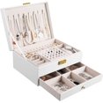 thumbnail image 1 of Joyero de viaje, caja de almacenamiento de joyas, mantenga sus joyas en orden, nunca las pierda ni las dañe para anillos, aretes, collares, pulseras y relojes, regalo perfecto, 1 of 5