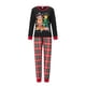 thumbnail image 2 of Pijamas navideños familiares a juego, pelele para bebé/camiseta de manga larga con estampado de árbol de Navidad y ciervos y pantalón a cuadros., 2 of 10