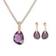 thumbnail image 1 of Set Juego de Joyería para Mujer con Cristales LuckyLy, Aretes y Collar de Acero Inoxidable, Modelo Amber violeta UNITALLA, 1 of 5