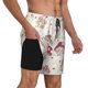 thumbnail image 2 of Fotbe Floral Mushroom Traje de Baño para Hombre – Shorts de Natación de Secado Rápido con Forro y Bolsillos-Large, 2 of 6