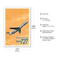 thumbnail image 2 of Boeing Super 727 Jet Airplane - United Airlines - Vintage Airline Travel Poster by C. Bail c.1969 - Master Art Print (Unframed) 12in x 18in, 2 of 4