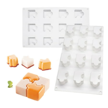 

XWQ Dessert Mold Puzzle Design Reble 12/20 Cavities Non-stick Baking Soap Mold Kitchen Supplies