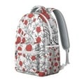 thumbnail image 5 of Floral and Hummingbird Illustration School Backpack Multifunctional Students Backpack with Watercolor Flower Pattern and Adjustable Straps, 5 of 5