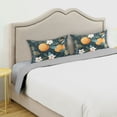 thumbnail image 3 of Yayeee Pillowcase Standard Size Set of 2 Satin Wrinkle Resistant Pillow Case, Green Oranges, 3 of 7