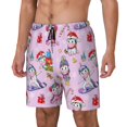 thumbnail image 1 of Fotbe Christmas Unicorns Traje de Baño para Hombre – Shorts de Natación de Secado Rápido con Forro y Bolsillos-XX-Large, 1 of 6