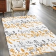 thumbnail image 2 of Area Rugs for Living Room Bedroom, Yellow Grey Botanical 4'x6' Rug Washable Carpet Runner Indoor Outdoor, Spring Floral Summer Farmhouse Non Slip Accent Floor Mats Rug for Kitchen, Office, 2 of 8