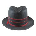 thumbnail image 4 of Dobbs Fifth Avenue New York Black Horatio Straw Fedora Large Oval 2" Brim, 4 of 5