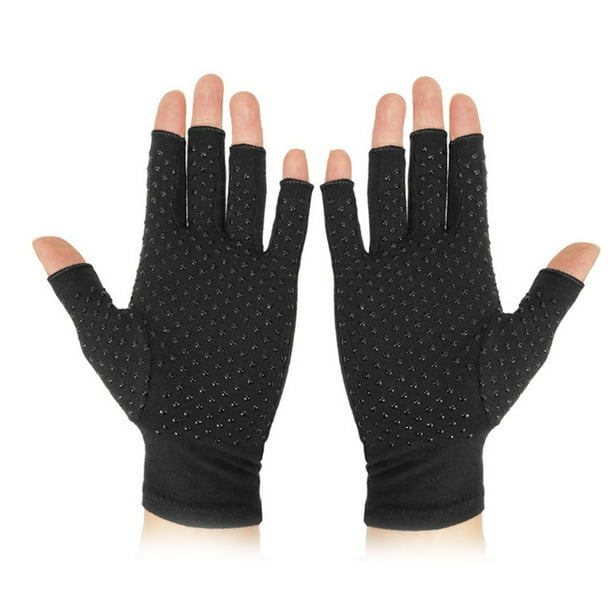 Guantes De Compresión Para Artritis, Guantes Antideslizantes Para Ciclismo Con Medio Dedo, Presión Uniforme Elástica Para El Cuidado De La Salud Diario Para Ciclismo Para
