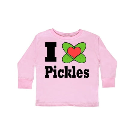 

Inktastic I heart pickles Gift Toddler Boy or Toddler Girl Long Sleeve T-Shirt