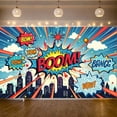 thumbnail image 2 of Hero Banner Colorful Design City Night Banner Party Backdrop for Birthday Party Baby Shower Photography Background, 2 of 9