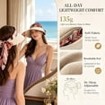 thumbnail image 3 of Harpily Womens Visor Hat Bow Decor Empty Top with Curved Structured Brim and Ponytail Hole Sun Protection Hat Daily Wear, 3 of 4
