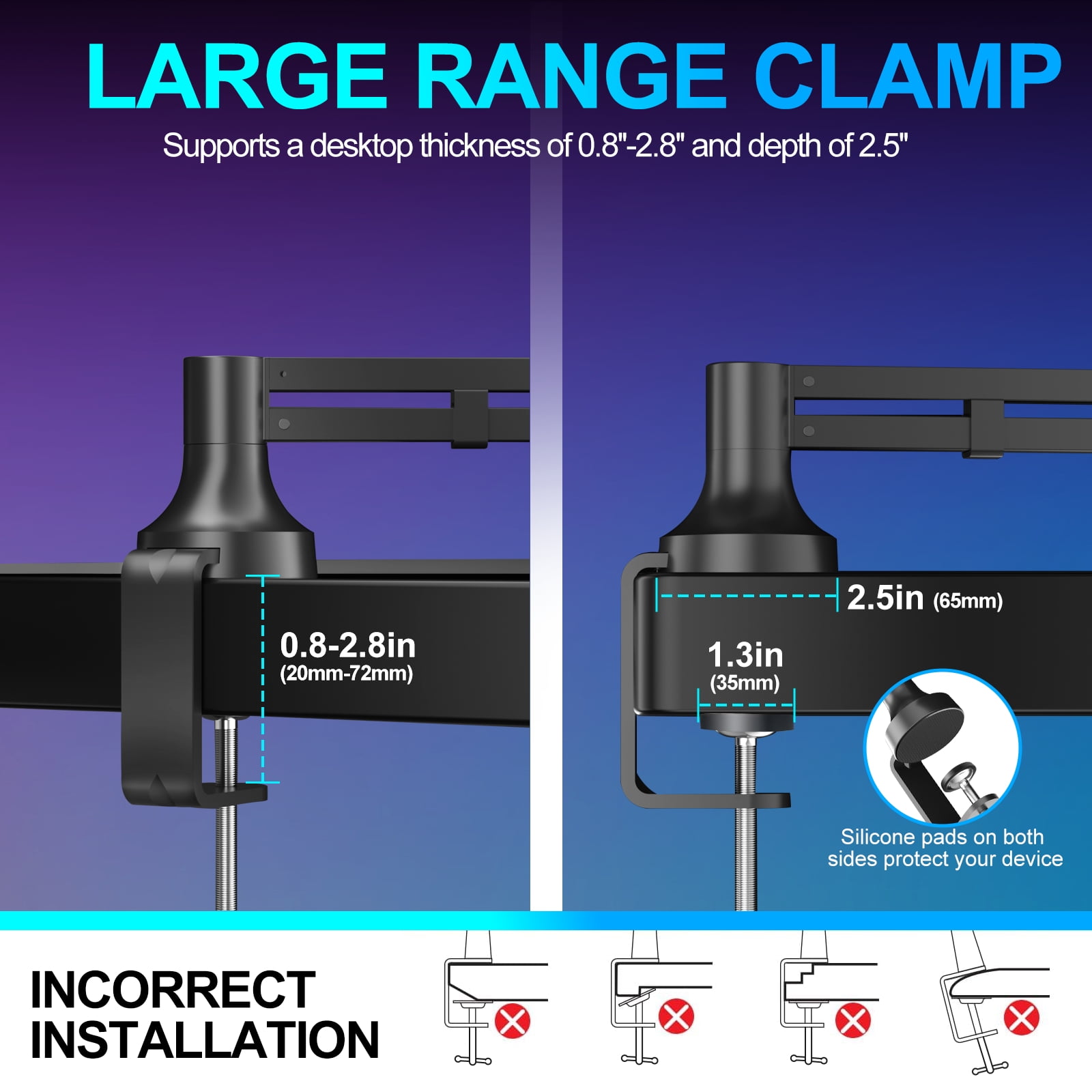 Socodox Low Profile Mic Arm,Upgraded Microphone Boom Arm Stand with 7cm Desk Mount Clamp and 3/8" & 5/8" Adapter for Blue Yeti,Podcasting,Gaming,Black